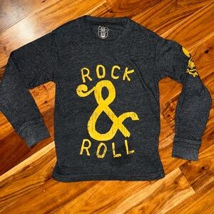 Wes & Wiley Rock & Roll Long Sleeve Tee Shirt Size 5